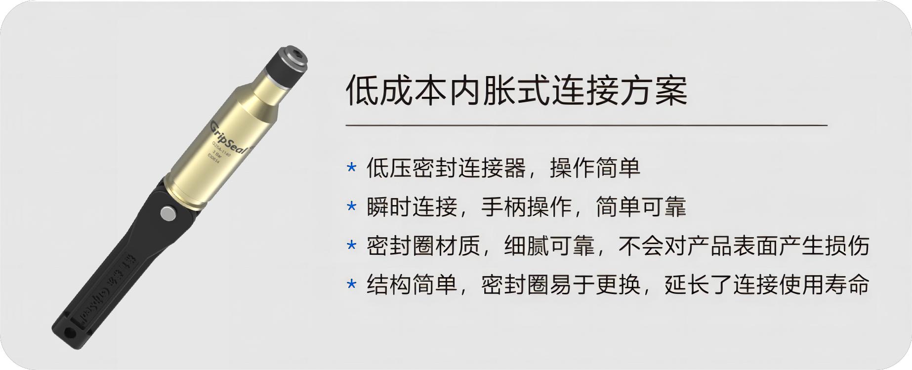 格雷希爾用于汽車發(fā)動(dòng)機(jī)氣密性測(cè)試的快速密封連接器